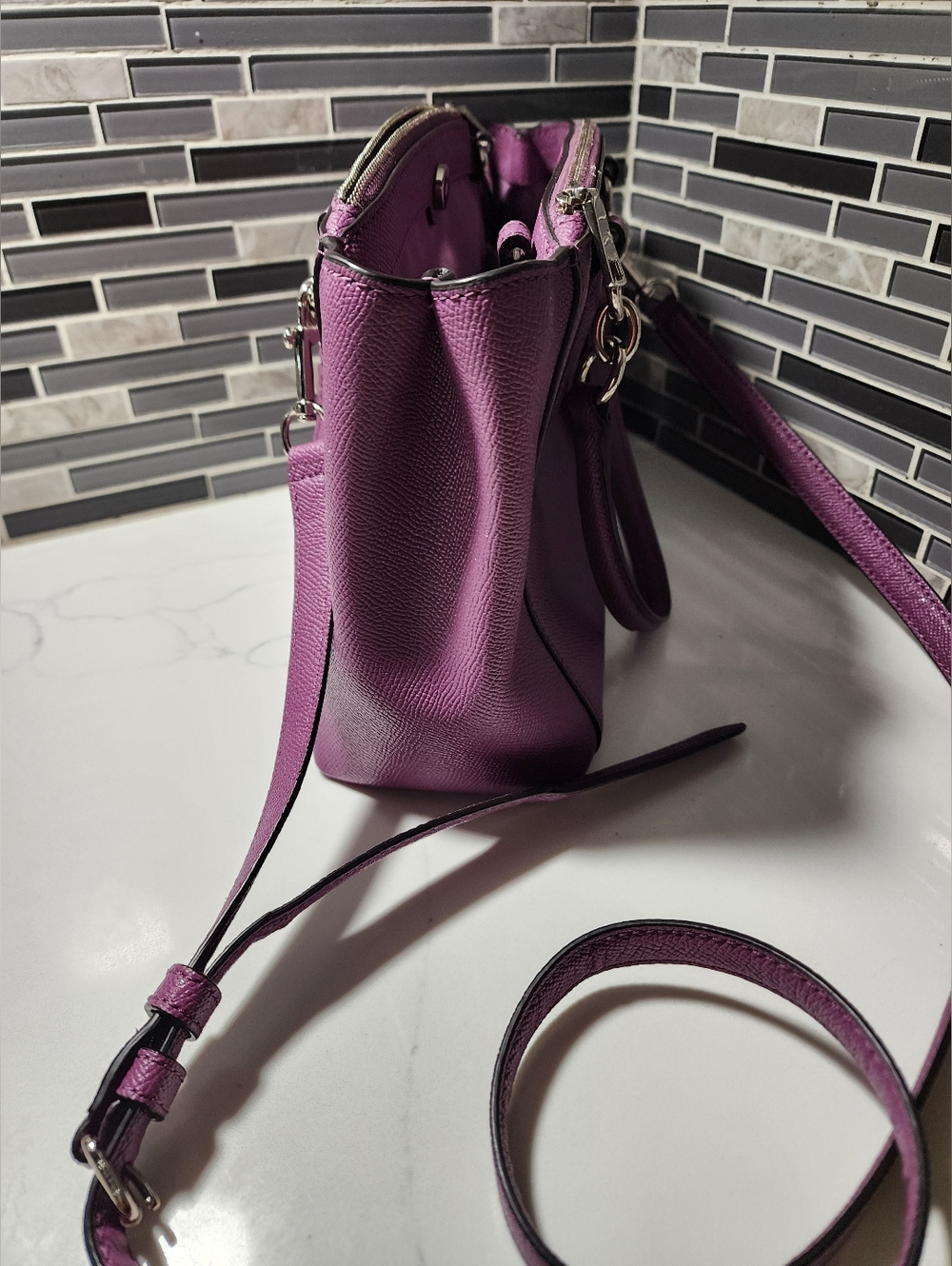 Coach Mini Christie Carryall in crossgrain leather - Picture 3 of 13